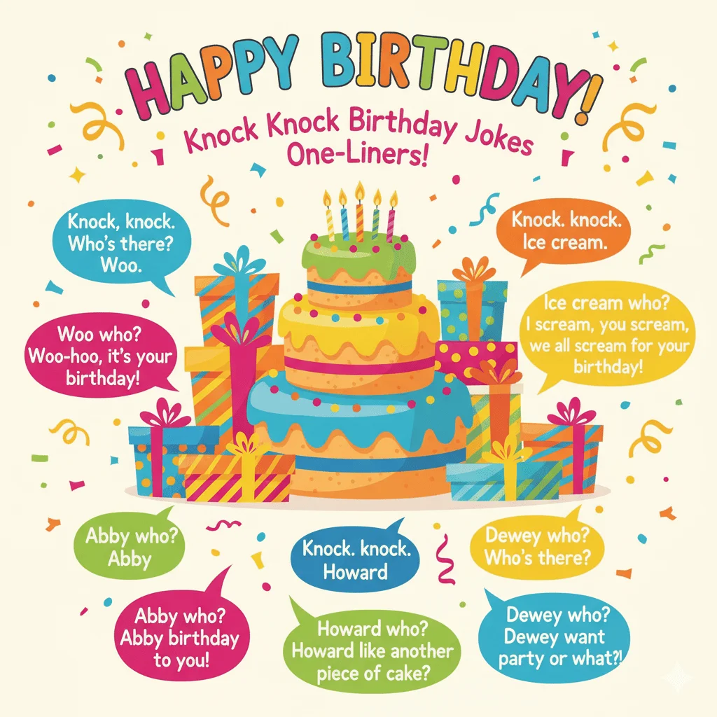 Knock Knock Birthday Jokes One Liners