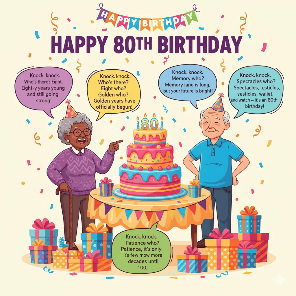 80th Birthday Knock Knock Jokes