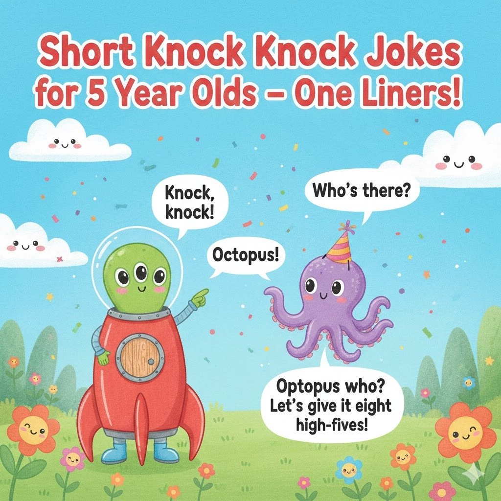 Short Knock Knock Jokes for 5 Year Olds – One Liners