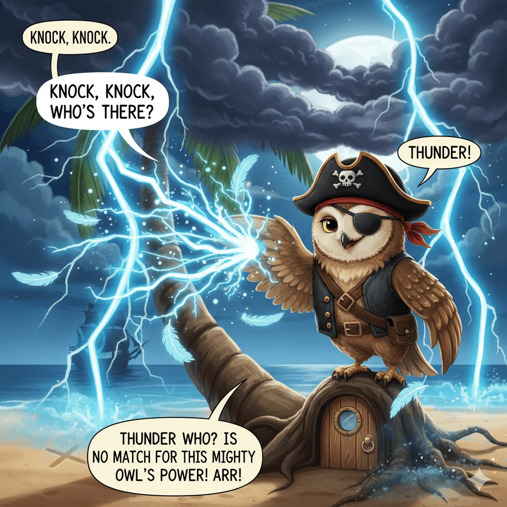 Owl Knock-Knock Joke Thunder Force