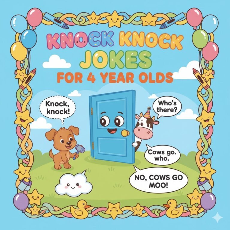 200+ Knock Knock Jokes for 4 Year Olds – Clean, Easy & Playful - Knock ...