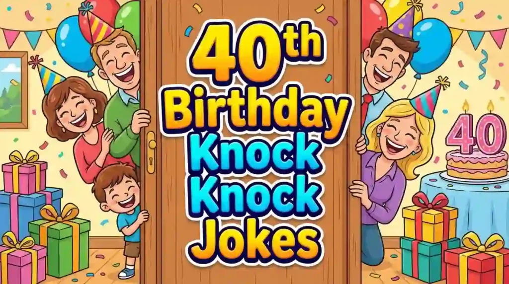 40th birthday knock knock jokes image