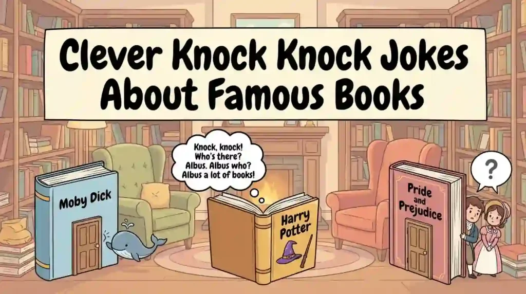 clever knock knock jokes about famous books image