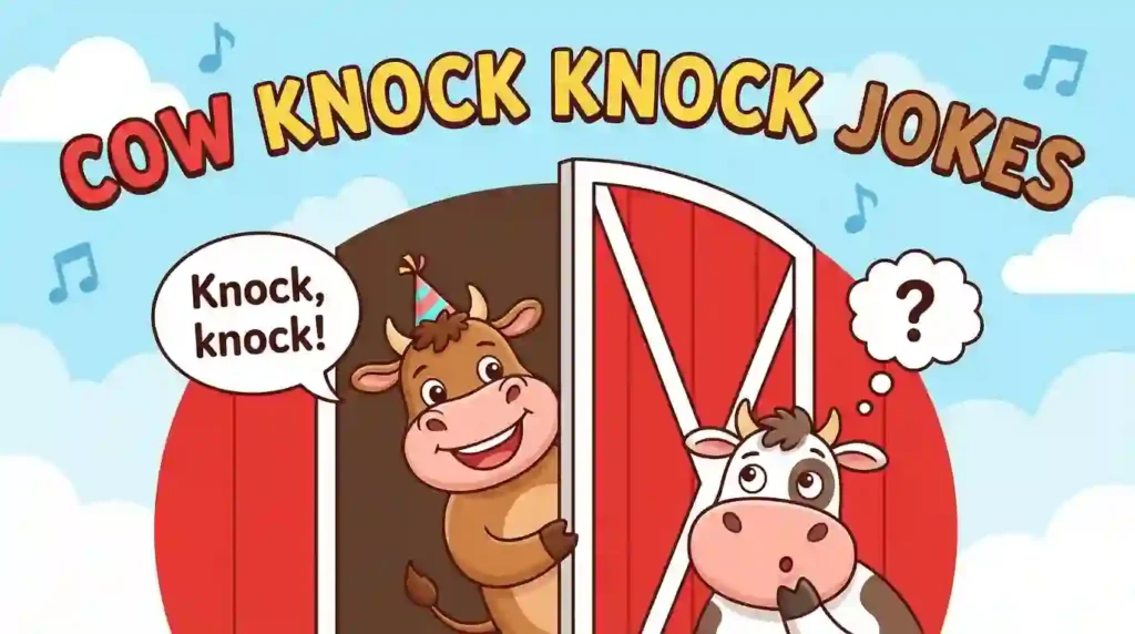 cow knock knock jokes image
