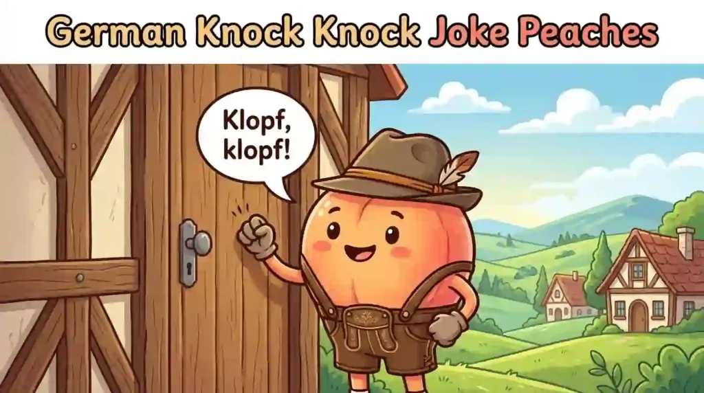 german knock knock joke peaches image