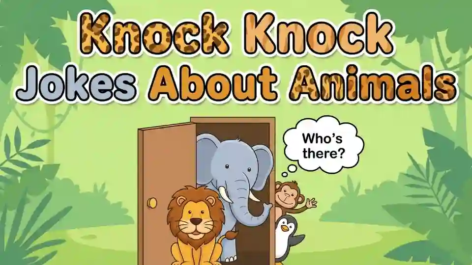 knock knock jokes about animals image