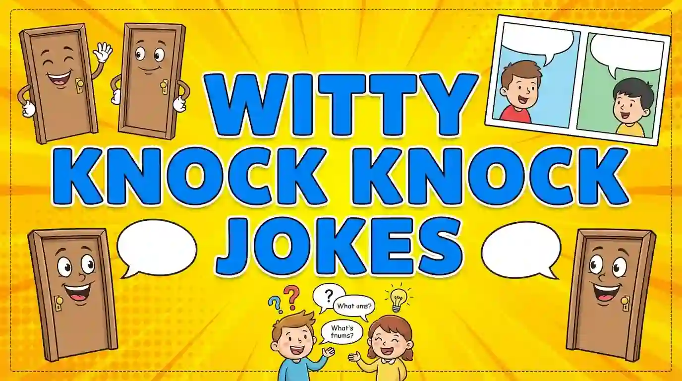 witty knock knock jokes​ image